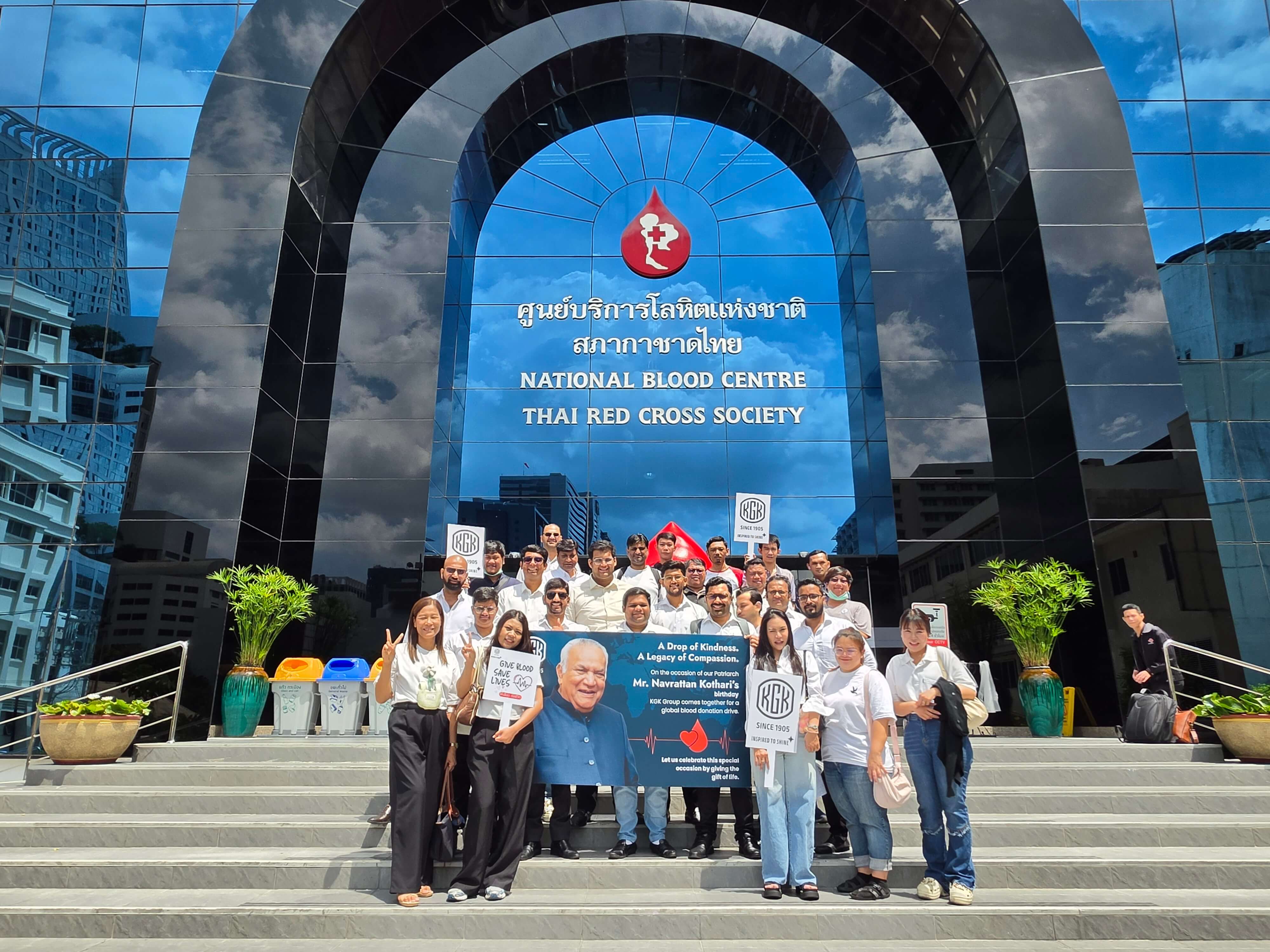 14 global locations and 1,194 units of blood collected